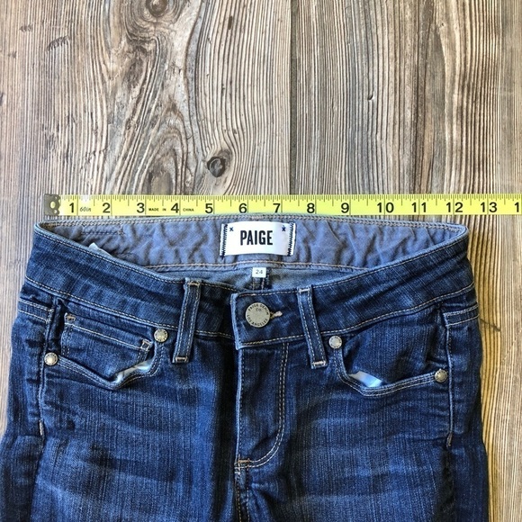 PAIGE Dark Wash Skyline Straight Leg Denim Jeans 24 - Picture 3 of 8
